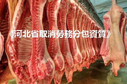 《河北省取消勞務分包資質》